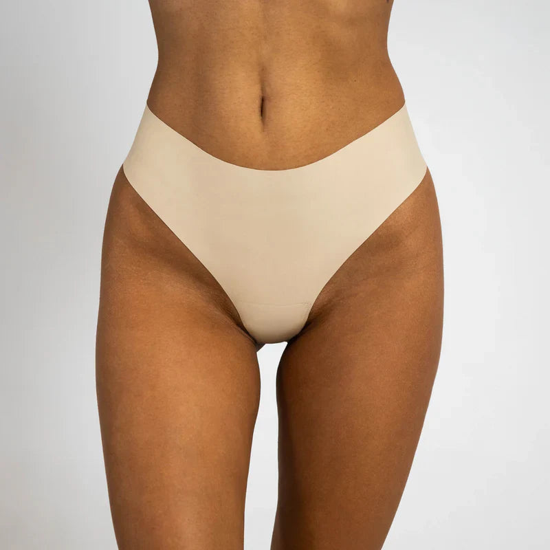 Elovya Invisible Camel Toe Thong High Rise