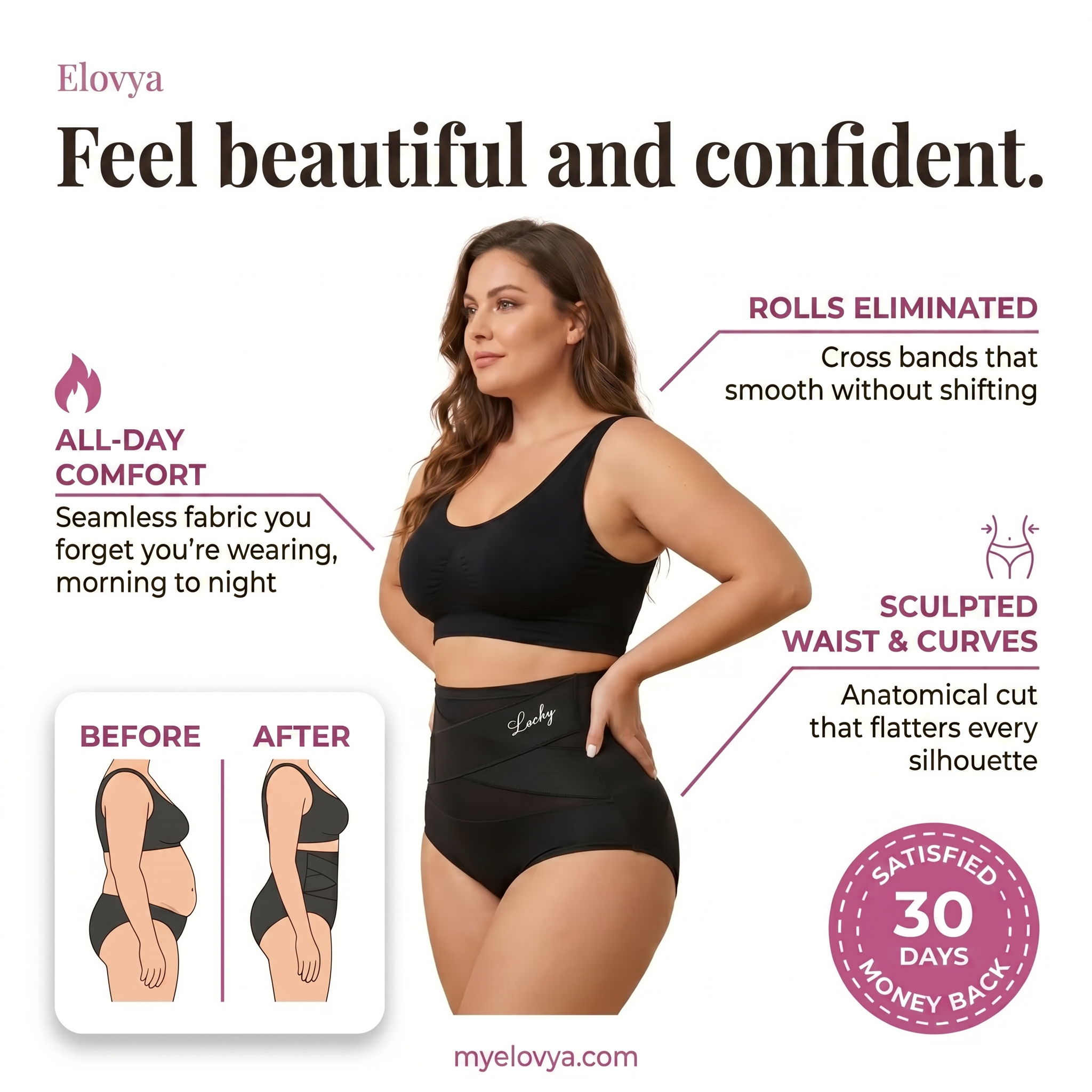 High-Waisted Shaping Brief – Seamless Tummy Control