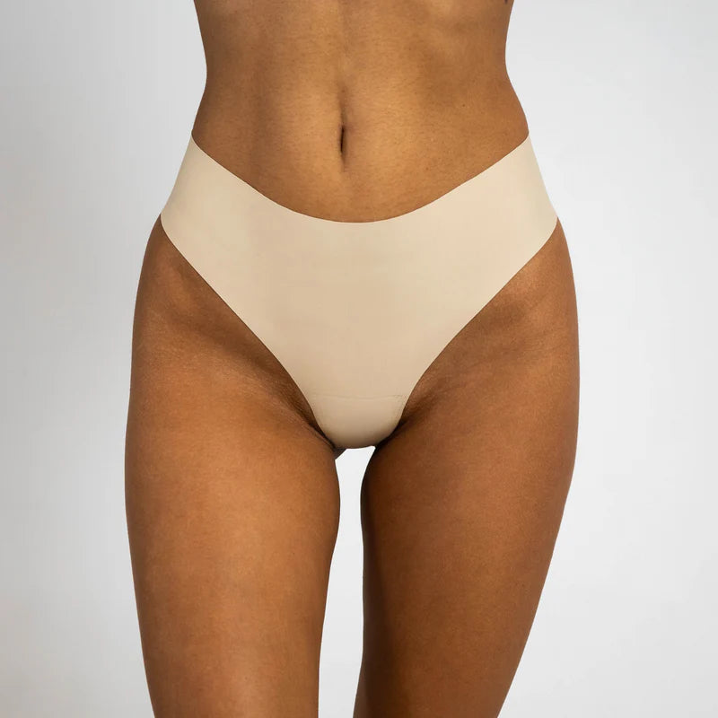 Elovya Invisible Camel Toe Thong High Rise