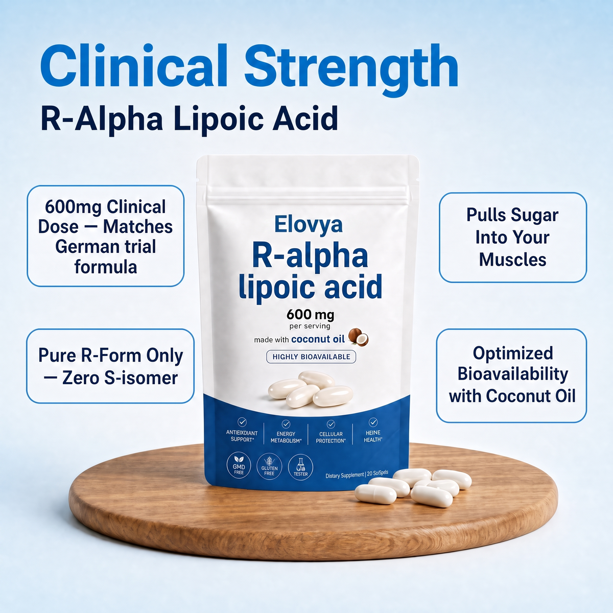 Elovya R-Alpha Lipoic Acid 600mg